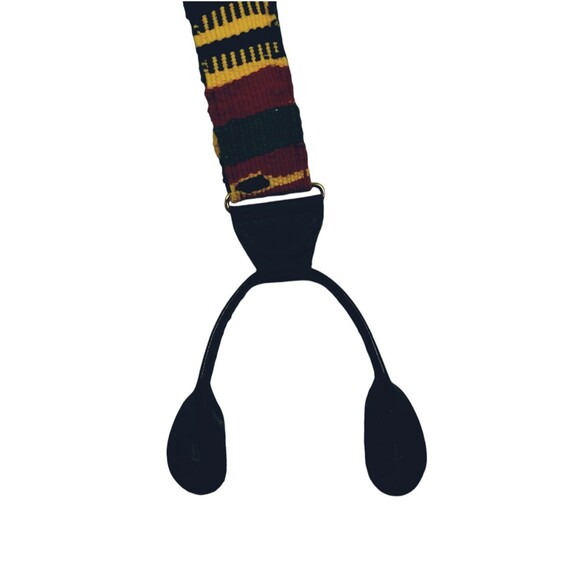 Suspenders Rastafarian Style Red Green Yellow Black Bobo Ashanti Reggae Braces - Picture 3 of 8